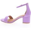 image:imageTOP Moda Darcie1 Ankle Strap Dressy High Heel Sandal Nonslip Sole For Wedding Party Prom Evening Wear or Any Occasion Sleek Style Block Heel SandalsLavender Pu
