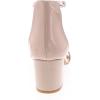 image:imageTOP Moda Darcie1 Ankle Strap Dressy High Heel Sandal Nonslip Sole For Wedding Party Prom Evening Wear or Any Occasion Sleek Style Block Heel SandalsNude Patent