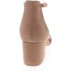 image:imageTOP Moda Darcie1 Ankle Strap Dressy High Heel Sandal Nonslip Sole For Wedding Party Prom Evening Wear or Any Occasion Sleek Style Block Heel SandalsTaupe Nubuck