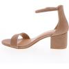 image:imageTOP Moda Darcie1 Ankle Strap Dressy High Heel Sandal Nonslip Sole For Wedding Party Prom Evening Wear or Any Occasion Sleek Style Block Heel SandalsTaupe Nubuck