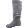 image:imageTOP Moda Data1 Womens Shoes Cute amp Comfort Round Toe Flat Heel Slouchy Mid Calf BootGrey