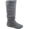 image:imageTOP Moda Data1 Womens Shoes Cute amp Comfort Round Toe Flat Heel Slouchy Mid Calf BootGrey