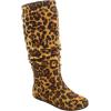 image:imageTOP Moda Data1 Womens Shoes Cute amp Comfort Round Toe Flat Heel Slouchy Mid Calf BootLeopard