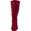 image:imageTOP Moda Data1 Womens Shoes Cute amp Comfort Round Toe Flat Heel Slouchy Mid Calf BootRed