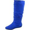image:imageTOP Moda Data1 Womens Shoes Cute amp Comfort Round Toe Flat Heel Slouchy Mid Calf BootRoyal Blue