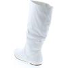 image:imageTOP Moda Data1 Womens Shoes Cute amp Comfort Round Toe Flat Heel Slouchy Mid Calf BootWhite Pu New