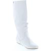 image:imageTOP Moda Data1 Womens Shoes Cute amp Comfort Round Toe Flat Heel Slouchy Mid Calf BootWhite Pu New