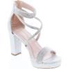 image:imageTOP Moda DressyFormal Sandals High Heel Ankle Strap Open Toe SandalsSilver
