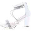 image:imageTOP Moda DressyFormal Sandals High Heel Ankle Strap Open Toe SandalsWhite Pu