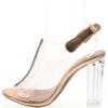 image:imageTOP Moda Fenton 1 Womens Clear Chunky Heel Peep Toe Lucite SandalsChampagne1