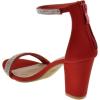 image:imageTOP Moda G 45 Womens Chunky Heel Single Band Platform Rhinestone Dress Sandals Red 8