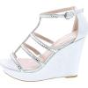 image:imageTOP Moda Jessie36 Womens Wedge SandalSilver