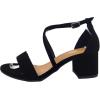 image:imageTOP Moda Over The Toe Strap Ankle Wrap Strap 2 Block Heel Open Toe Dress SandalBlack