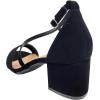 image:imageTOP Moda Over The Toe Strap Ankle Wrap Strap 2 Block Heel Open Toe Dress SandalBlack