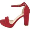 image:imageTOP Moda Platform High Heel Open Toe Dress Sandal Over The Toe StrapRed