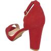 image:imageTOP Moda Platform High Heel Open Toe Dress Sandal Over The Toe StrapRed
