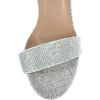 image:imageTOP Moda Platform High Heel Open Toe Dress Sandal Over The Toe StrapSilver