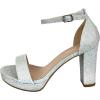 image:imageTOP Moda Platform High Heel Open Toe Dress Sandal Over The Toe StrapSilver