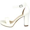image:imageTOP Moda Platform High Heel Open Toe Dress Sandal Over The Toe StrapWhite