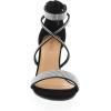 image:imageTOP Moda Rosa66 Ankle Strap Dressy High Heel Sandal Nonslip Sole For Wedding Party Prom Evening Wear or Any Occasion Sleek Style Block Heel SandalsBlack Nubuck