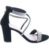 image:imageTOP Moda Rosa66 Ankle Strap Dressy High Heel Sandal Nonslip Sole For Wedding Party Prom Evening Wear or Any Occasion Sleek Style Block Heel SandalsBlack