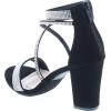 image:imageTOP Moda Rosa66 Ankle Strap Dressy High Heel Sandal Nonslip Sole For Wedding Party Prom Evening Wear or Any Occasion Sleek Style Block Heel SandalsBlack