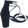 image:imageTOP Moda Rosa66 Ankle Strap Dressy High Heel Sandal Nonslip Sole For Wedding Party Prom Evening Wear or Any Occasion Sleek Style Block Heel SandalsBlack