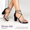 image:imageTOP Moda Rosa66 Ankle Strap Dressy High Heel Sandal Nonslip Sole For Wedding Party Prom Evening Wear or Any Occasion Sleek Style Block Heel SandalsBlack Nubuck