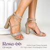 image:imageTOP Moda Rosa66 Ankle Strap Dressy High Heel Sandal Nonslip Sole For Wedding Party Prom Evening Wear or Any Occasion Sleek Style Block Heel SandalsChampagne Glitter