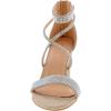 image:imageTOP Moda Rosa66 Ankle Strap Dressy High Heel Sandal Nonslip Sole For Wedding Party Prom Evening Wear or Any Occasion Sleek Style Block Heel SandalsChampagne Glitter