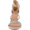 image:imageTOP Moda Rosa66 Ankle Strap Dressy High Heel Sandal Nonslip Sole For Wedding Party Prom Evening Wear or Any Occasion Sleek Style Block Heel SandalsNude Patent