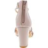 image:imageTOP Moda Rosa66 Ankle Strap Dressy High Heel Sandal Nonslip Sole For Wedding Party Prom Evening Wear or Any Occasion Sleek Style Block Heel SandalsNude Patent