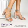 image:imageTOP Moda Rosa66 Ankle Strap Dressy High Heel Sandal Nonslip Sole For Wedding Party Prom Evening Wear or Any Occasion Sleek Style Block Heel SandalsNude Patent
