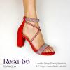 image:imageTOP Moda Rosa66 Ankle Strap Dressy High Heel Sandal Nonslip Sole For Wedding Party Prom Evening Wear or Any Occasion Sleek Style Block Heel SandalsRed Nubuck