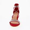 image:imageTOP Moda Rosa66 Ankle Strap Dressy High Heel Sandal Nonslip Sole For Wedding Party Prom Evening Wear or Any Occasion Sleek Style Block Heel SandalsRed Nubuck