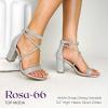 image:imageTOP Moda Rosa66 Ankle Strap Dressy High Heel Sandal Nonslip Sole For Wedding Party Prom Evening Wear or Any Occasion Sleek Style Block Heel SandalsSilver Glitter