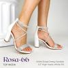 image:imageTOP Moda Rosa66 Ankle Strap Dressy High Heel Sandal Nonslip Sole For Wedding Party Prom Evening Wear or Any Occasion Sleek Style Block Heel SandalsWhite Pu