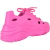 image:imageTOP Moda Shoes Women Foam Beach Sneakers CutOut Ventilation Openings Cushioned Arch Support Lace Up Lightweight Hidden Platform HeelFuchsia