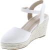 image:imageTOP Moda Wishing5 Womens Closed Toe Buckle Strap Espedrilles SandalsNatural
