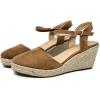 image:imageTOP Moda Wishing5 Womens Closed Toe Buckle Strap Espedrilles SandalsTan