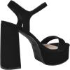 image:imageTOP Moda Women Block Chunky Thick High Heels Sandals Open Toe Platform Ankle Strap Strappy Jasmine1Black Nubuck