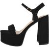 image:imageTOP Moda Women Block Chunky Thick High Heels Sandals Open Toe Platform Ankle Strap Strappy Jasmine1Black Nubuck