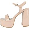 image:imageTOP Moda Women Block Chunky Thick High Heels Sandals Open Toe Platform Ankle Strap Strappy Jasmine1Nude Patent