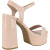image:imageTOP Moda Women Block Chunky Thick High Heels Sandals Open Toe Platform Ankle Strap Strappy Jasmine1Nude Patent