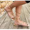 image:imageTOP Moda Women Butterfly Rhinestone Wraparound Flat SandalsGold Butterfly