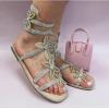 image:imageTOP Moda Women Butterfly Rhinestone Wraparound Flat SandalsNude Butterfly