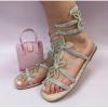 image:imageTOP Moda Women Butterfly Rhinestone Wraparound Flat SandalsSilver Butterfly