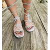 image:imageTOP Moda Women Butterfly Rhinestone Wraparound Flat SandalsSilver Butterfly