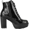 image:imageTOP Moda Women High Heel Combat Army Style Boots Lace Up Side Zipper Lug Platform Sole BootiesBlack Patent