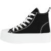image:imageTOP Moda Women High Top Platform Sneakers Canvas LaceUp Fashion Shoes Flatform Thick Sole Casual Streetwear Trainers Sherry1Black